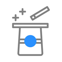 Magic hat icon. Concept of illusion, trick, and entertainment.