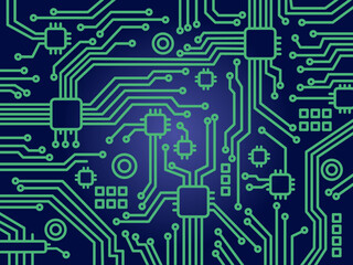 デジタルネットワークや半導体のイメージイラスト