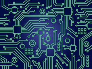 デジタルネットワークや半導体のイメージイラスト