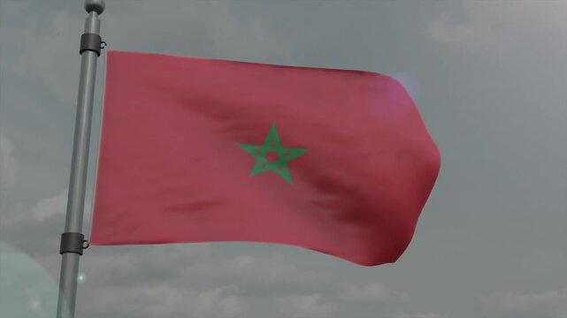 morocco country flag waving