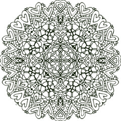 Beautiful flower art and mandala vector design