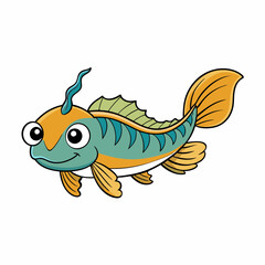 corydoras fish isolated on white