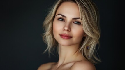 Fototapeta premium Beautiful Serbian Woman with Fair Skin Posing in a Contemporary Style Portrait