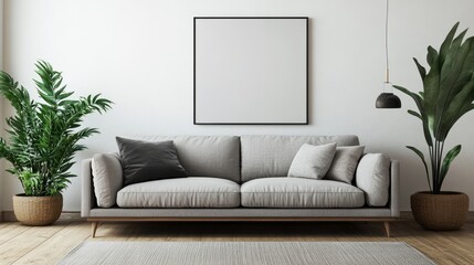 Generic Mockup Furniture View Plush Logo Catalog Sofa