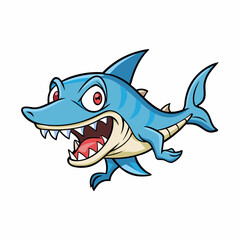 funny shark cartoon