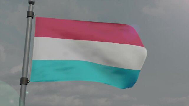 luxembourg country flag waving