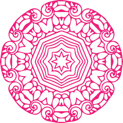 Beautiful flower art and mandala vector design