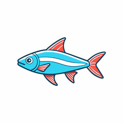 cartoon nurse shark on a white background