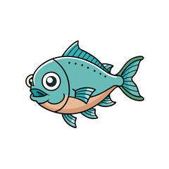 pacu fish vector illustration