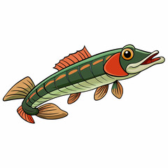 vector illustration of a fish