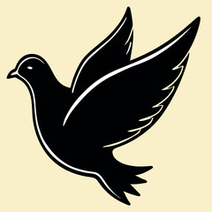 Fototapeta premium dove silhouette vector