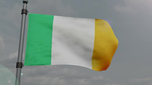 ireland country flag waving