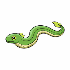 snake on a green background