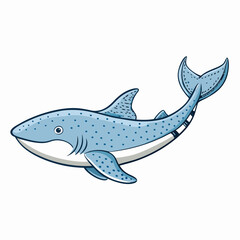 shark cartoon isolated on white