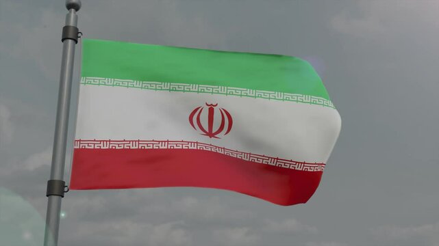 iran country flag waving