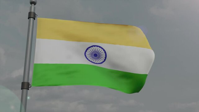 india country flag waving