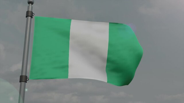 nigeria country flag waving