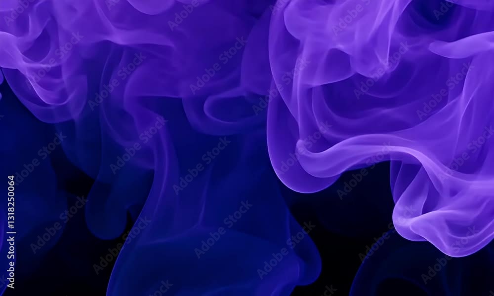 Poster swirling purple gradient smoke effect on black background abstract illustration with opaque texture 