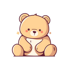 Obraz premium Adorable and Playful Bear Engaged in Various Activities, Minimalist and Logo-Style Designs illustrator