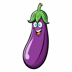 eggplant cartoon illustration