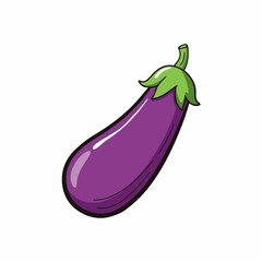 eggplant isolated on white background