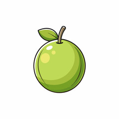 green apple vector illustration