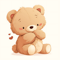 Obraz premium Adorable and Playful Bear Engaged in Various Activities, Minimalist and Logo-Style Designs illustrator