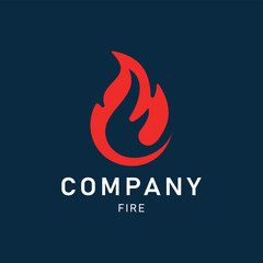 Fire Logo Design Template Featuring Modern and Dynamic Letter E Vector Illustration