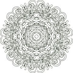 Beautiful flower art and mandala vector design