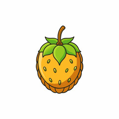 orange fruit isolated on white