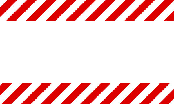 warning blank announcement message template, work safety warning, red on white background vector illustration