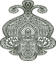 Beautiful flower art and mandala vector design