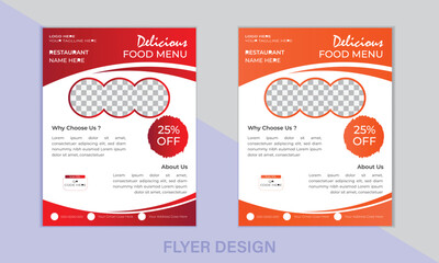 Modern Food Menu Flyer Design