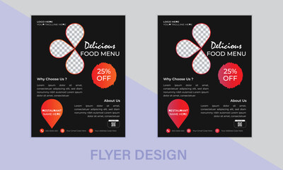 Modern Food Menu Flyer Design 