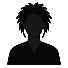 dreadlocks silhouette icon 