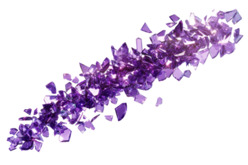 purple confetti on transparent background
