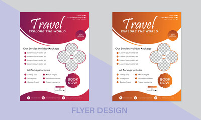Modern Travel Flyer Design 