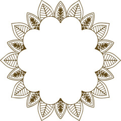 Beautiful flower art and mandala vector design