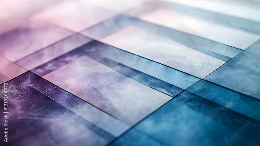 Fototapete abstract geometric pattern with overlapping rectangular textured surfaces