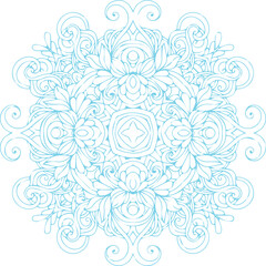 Beautiful flower art and mandala vector design