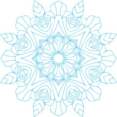Beautiful flower art and mandala vector design