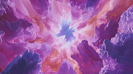 Abstract Colorful Explosion Background with Purple Pink and Orange Hues