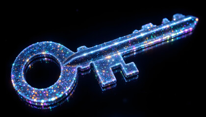 A holographic key made up of thousands of tiny particles