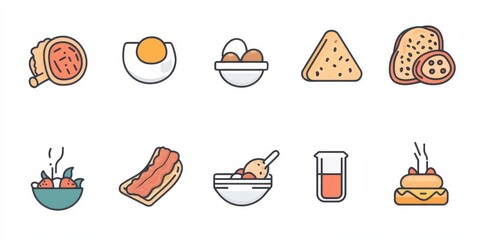 Collection of simple food icons