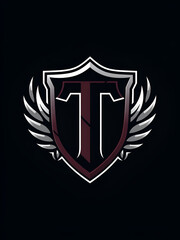 Letter T Titan Shield logo design