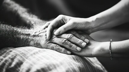 A couple holding hands, symbolizing love and support in health