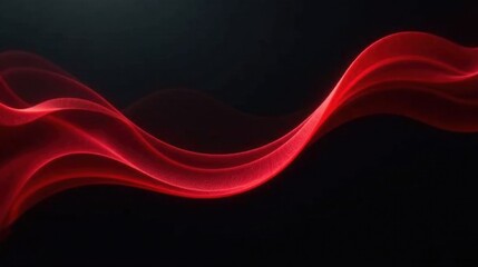 Obraz premium Abstract Crimson Wave A Dynamic Swirl of Rich Red Hues Against a Deep Black Background