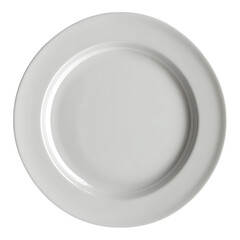 PNG White plate against a transparent background