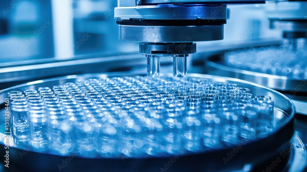 Poster a factory storing nanomaterials for advanced engineering