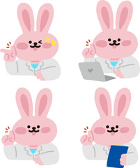 세계보건의날 동물 캐릭터 의사선생님